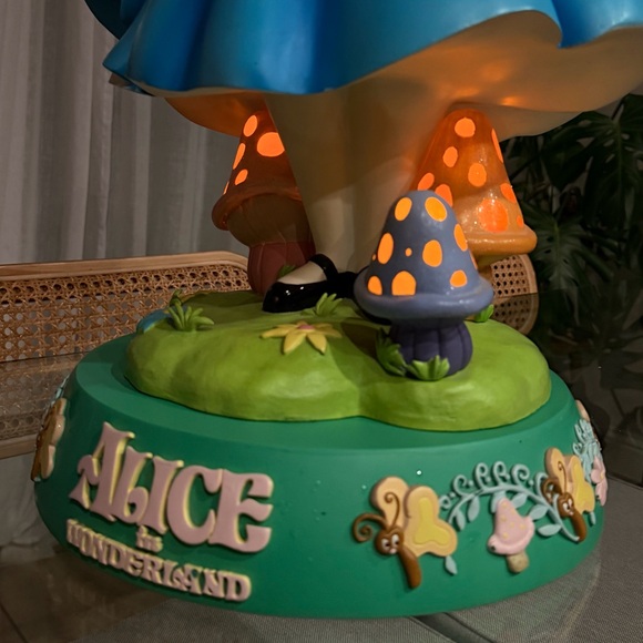 Disney Big Fig Alice in Wonderland Light-Up Statue Figurine Wonderland Mushrooms - Picture 2 of 14